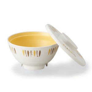 画像1: 飯椀（ポリプロピレン製）十草 内黄 (1)