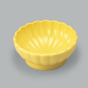 画像2: 菊花小鉢（メラミン製）菜の花※すべり止め加工付き (2)