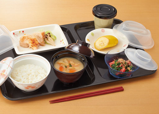 ガラス調食器スプラッシュ盛りつけ例